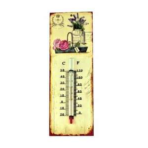 Rózsás - levendulás hőmérő - fém kép