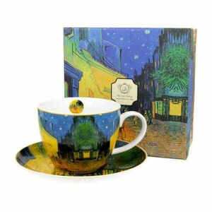Van Gogh Kávéház éjjel porcelán JUMBO csésze aljjal - 370 ml - dí... kép