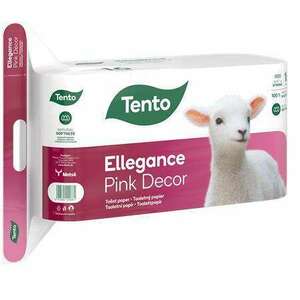 TENTO "Ellegance Pink Decor" 3 rétegű, kistekercses 16 tekercs fe... kép