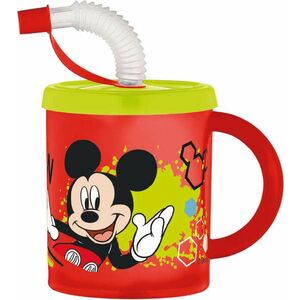 Disney Mickey szívószálas bögre, műanyag 210 ml kép