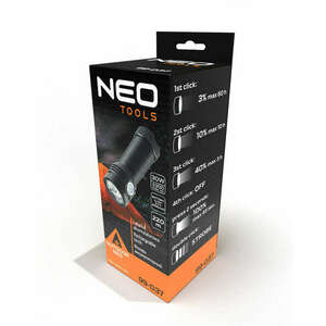 Neo Tools 99-037 zseblámpa, tölthető, usb, osram p9 led, Fekete kép