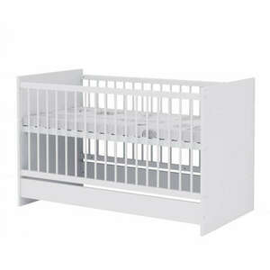 Baby Shop Basic 70×140-es átalakítható babaágy - bordázott fehér kép