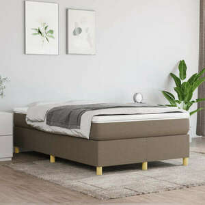 vidaXL tópszínű szövet rugós ágy matraccal 120 x 200 cm kép