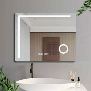 Bari 100 cm széles fali szögletes LED okostükör kozmetikai tükörr... kép