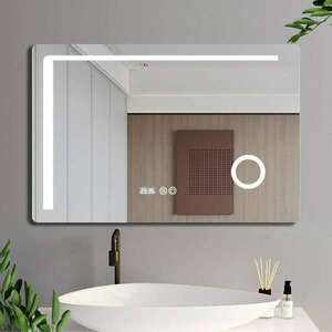 Bari 120 cm széles fali szögletes LED okostükör kozmetikai tükörr... kép