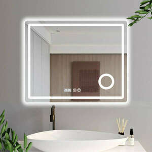 Gant 100 cm széles fali szögletes LED okostükör kozmetikai tükörr... kép