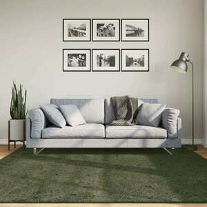 vidaXL lombzöld rövid szálú puha és mosható szőnyeg 200 x 200 cm kép