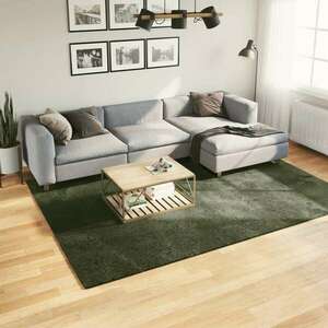 vidaXL lombzöld rövid szálú puha és mosható szőnyeg 200 x 280 cm kép