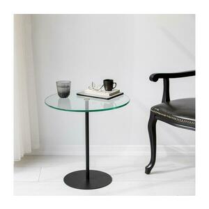 Kisasztal CHILL 50x50 cm fekete/átlátszó kép