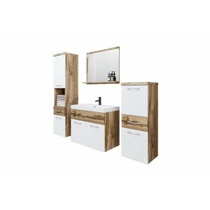 LABA fürdőszoba össszeállítás, tölgy wotan/fehér kép