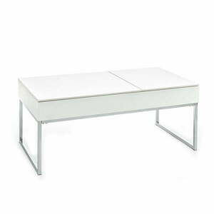 Fehér dohányzóasztal fehér asztallappal 60x110 cm Celinda – Tomasucci kép