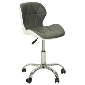 NERO szürke-fehér irodai szék eco bőrből kép
