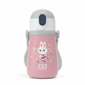 Stram Bunny rózsaszín gyerek termosz, 360 ml - Monbento kép