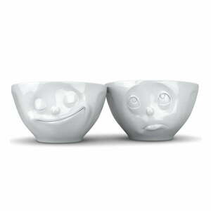 2 db fehér 'boldog' porcelán tálka, 200 ml - 58products kép