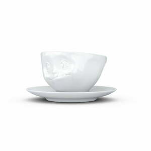 Fehér 'huncut' porcelán csésze és csészealj - 58products kép