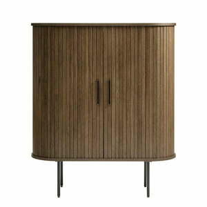Barna szekrény tölgyfa dekorral 100x118 cm Nola – Unique Furniture kép