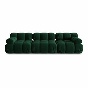Zöld bársony kanapé 282 cm Bellis – Micadoni Home kép