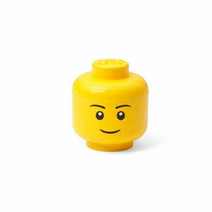 Sárga fej alakú tárolódoboz, fiú, 10, 5 x 10, 6 x 12 cm - LEGO® kép