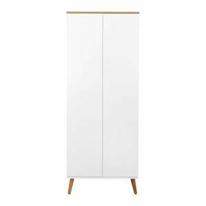 Dot fehér ruhásszekrény tölgyfa dekorral, magasság 201 cm - Tenzo kép