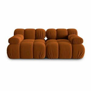 Narancssárga bársony kanapé 188 cm Bellis – Micadoni Home kép