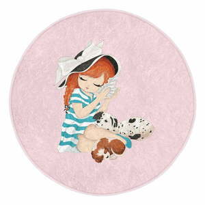Rózsaszín gyerek szőnyeg ø 80 cm Comfort – Mila Home kép