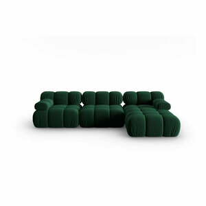 Zöld bársony kanapé 285 cm Bellis – Micadoni Home kép