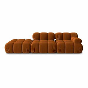 Narancssárga bársony kanapé 282 cm Bellis – Micadoni Home kép