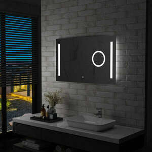 vidaXL LED-es fürdőszobai falitükör érintésérzékelővel 100 x 60 cm kép