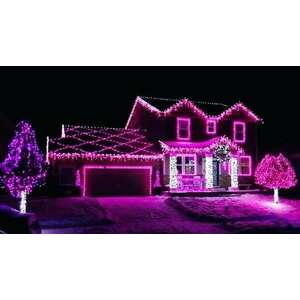 Rózsaszín, vezetékes LED Fényfüzér 240db izzóval 17m kép