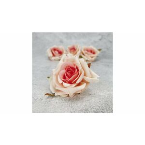 Selyemvirágfej - Rózsa, krém rózsaszín 7, 5*5cm, 4/cs 8283krrsz kép