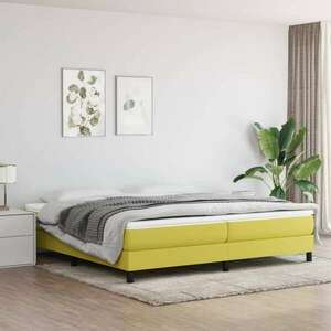 vidaXL zöld szövet rugós ágy matraccal 200 x 200 cm kép
