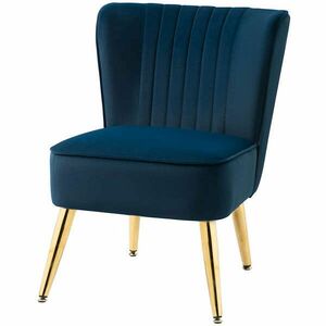 Modern szék, Homcom, skandináv stílusú, bársony/acél, 56 x 65, 5 x... kép