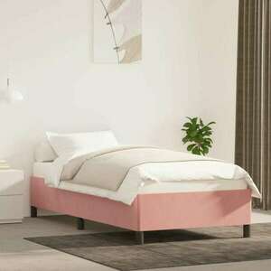 vidaXL rózsaszín bársony ágykeret 100x200 cm kép