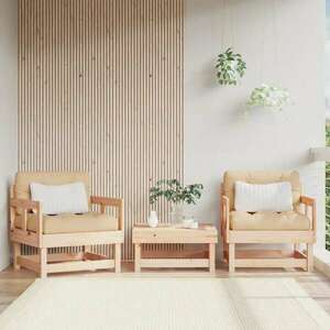 vidaXL 2 db tömör fenyőfa kerti szék párnákkal kép