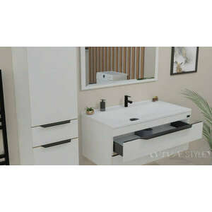 TMP VOX 100 fehér fali függesztett fürdőszobabútor 100 cm műmárvá... kép