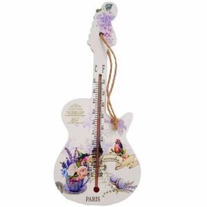 Fali hőmérő gitár formájú Pufo Spring Párizsban, 26 cm kép