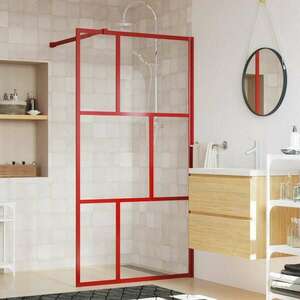 vidaXL piros zuhanyfal átlátszó ESG üveggel 115 x 195 cm kép