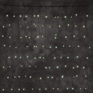 Kültéri LED fényfüggöny, Hideg fehér, 1 x 2 méter kép