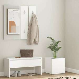 vidaXL fehér szerelt fa előszobabútor-szett kép