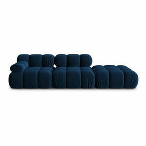 Kék bársony kanapé 282 cm Bellis – Micadoni Home kép