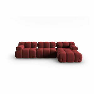 Piros bársony kanapé 285 cm Bellis – Micadoni Home kép
