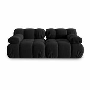 Fekete bársony kanapé 188 cm Bellis – Micadoni Home kép