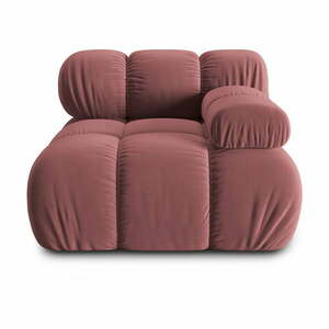 Rózsaszín bársony kanapé modul (jobb oldali) Bellis – Micadoni Home kép