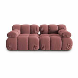 Rózsaszín bársony kanapé 188 cm Bellis – Micadoni Home kép