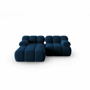 Kék bársony kanapé 191 cm Bellis – Micadoni Home kép