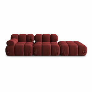 Piros bársony kanapé 282 cm Bellis – Micadoni Home kép