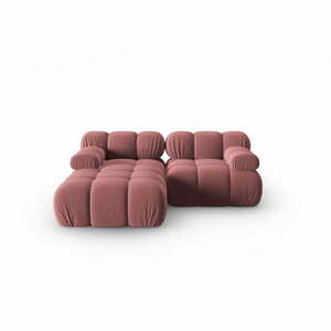 Rózsaszín bársony kanapé 191 cm Bellis – Micadoni Home kép