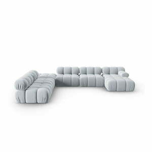 Világoskék bársony kanapé 379 cm Bellis – Micadoni Home kép