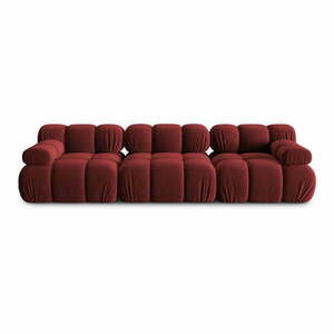 Piros bársony kanapé 282 cm Bellis – Micadoni Home kép
