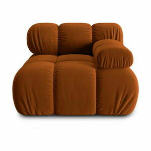 Narancssárga bársony kanapé modul (jobb oldali) Bellis – Micadoni Home kép